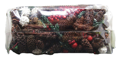 Old Candle Barn potpourri packaged with pine cones, berries, and floral accents for a pleasant aroma