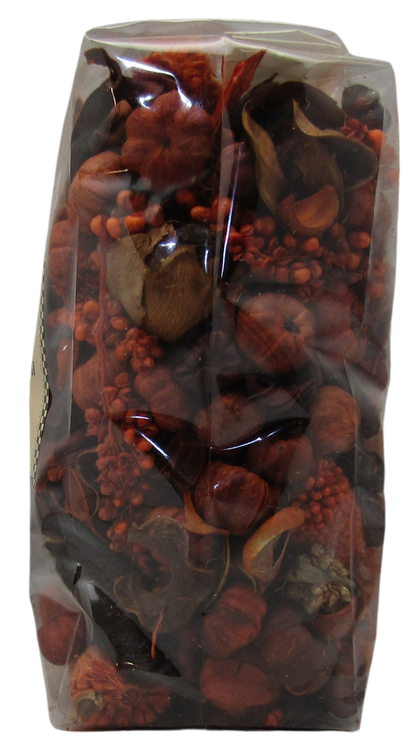 Old Candle Barn pumpkin spice potpourri bag with dried botanicals in autumn colors