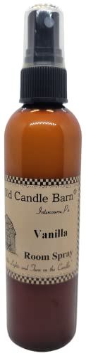 Old Candle Barn Vanilla Potpourri Spray for home in a brown bottle with a spray nozzle