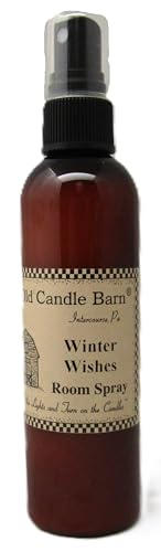 Old Candle Barn Winter Wishes Room Spray in a brown bottle for fresh winter scents