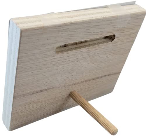 Poor Boy Woodworks wooden no bitchin kitchen sign with built-in stand for home decor