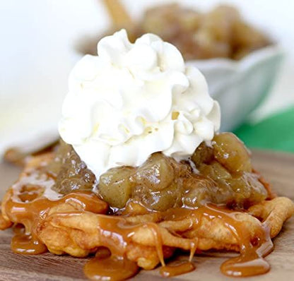 Cricket & Clover potpourri scented spray for home displayed with whipped cream and caramel topping on a waffle