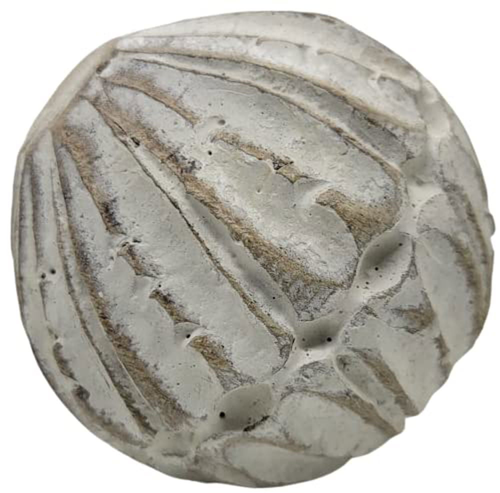 PD Home Garden rustic carved wooden decorative ball with textured natural finish for home decor