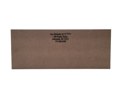 Jan Michaels Art and Home wooden plaque back view displaying contact information gift ideas sarcastic signs