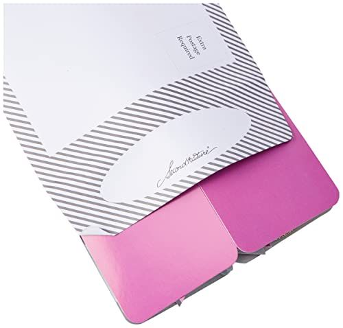 Second Nature Pop Ups 21st birthday pop up card with striped design and pink interior folds