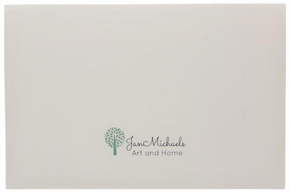 Jan Michaels Art and Home logo on plain white background for shits and giggles birthday card