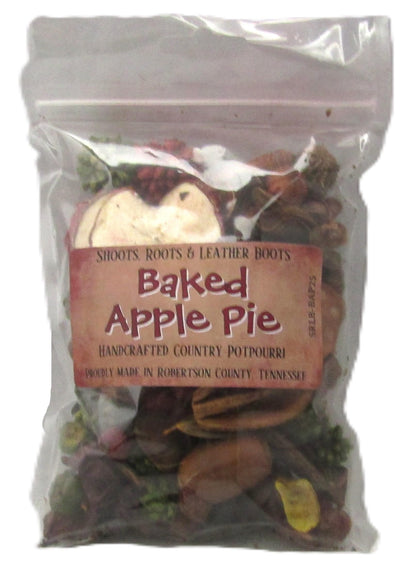 Shoots Roots & Leather Boots Baked Apple Pie Potpourri in a Clear Bag for Home Fragrance