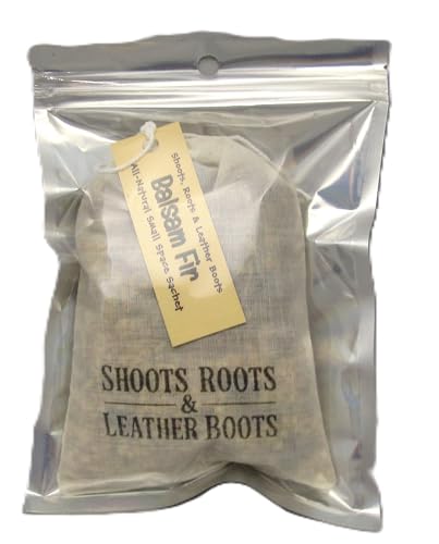 Balsam Fir Sachet for Home by Shoots, Roots & Leather Boots in a clear packaging