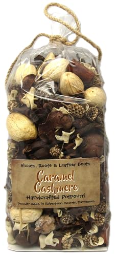 Shoots, Roots & Leather Boots caramel cashmere potpourri bag with natural elements and earthy tones