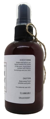 Shoots Roots Leather Boots cedarwood room spray bottle with black spray nozzle and caution label