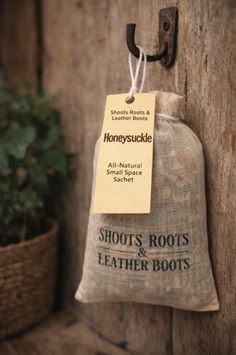 Natural honeysuckle sachet for home by Shoots, Roots & Leather Boots, ideal for freshening small spaces