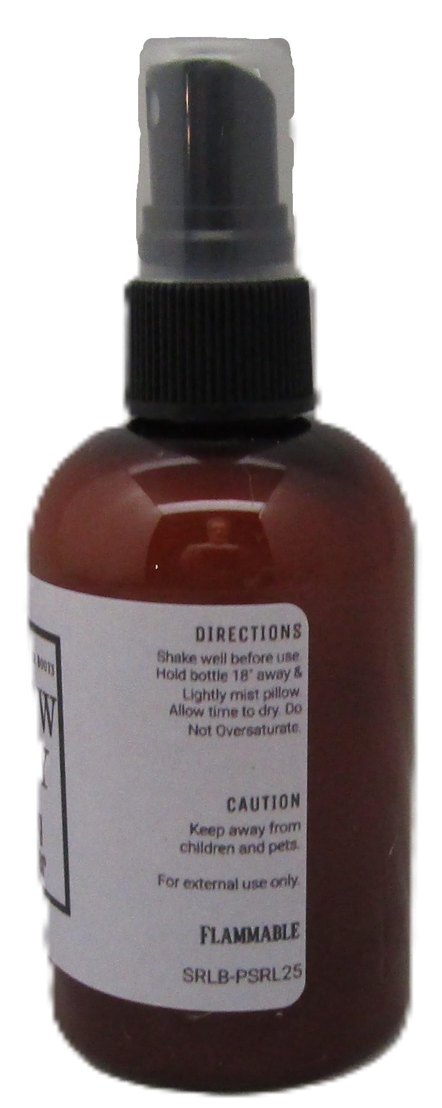 Shoots, Roots & Leather Boots lavender pillow spray in a brown bottle for a calming sleep environment