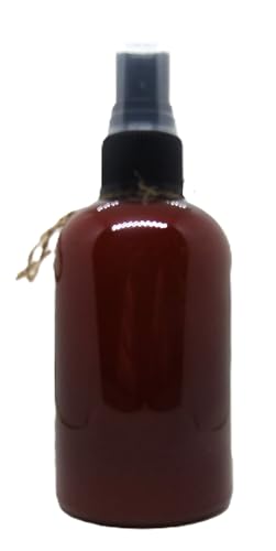 Shoots Roots & Leather Boots lemon lavender room spray in amber bottle with black spray cap