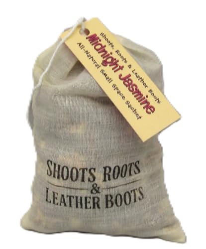 Shoots, Roots & Leather Boots midnight jasmine sachet in a natural fabric pouch for home fragrance
