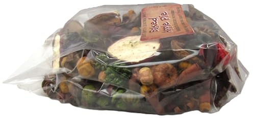 Bag of rustic autumn potpourri handmade with dried apple slices cinnamon pods and botanicals