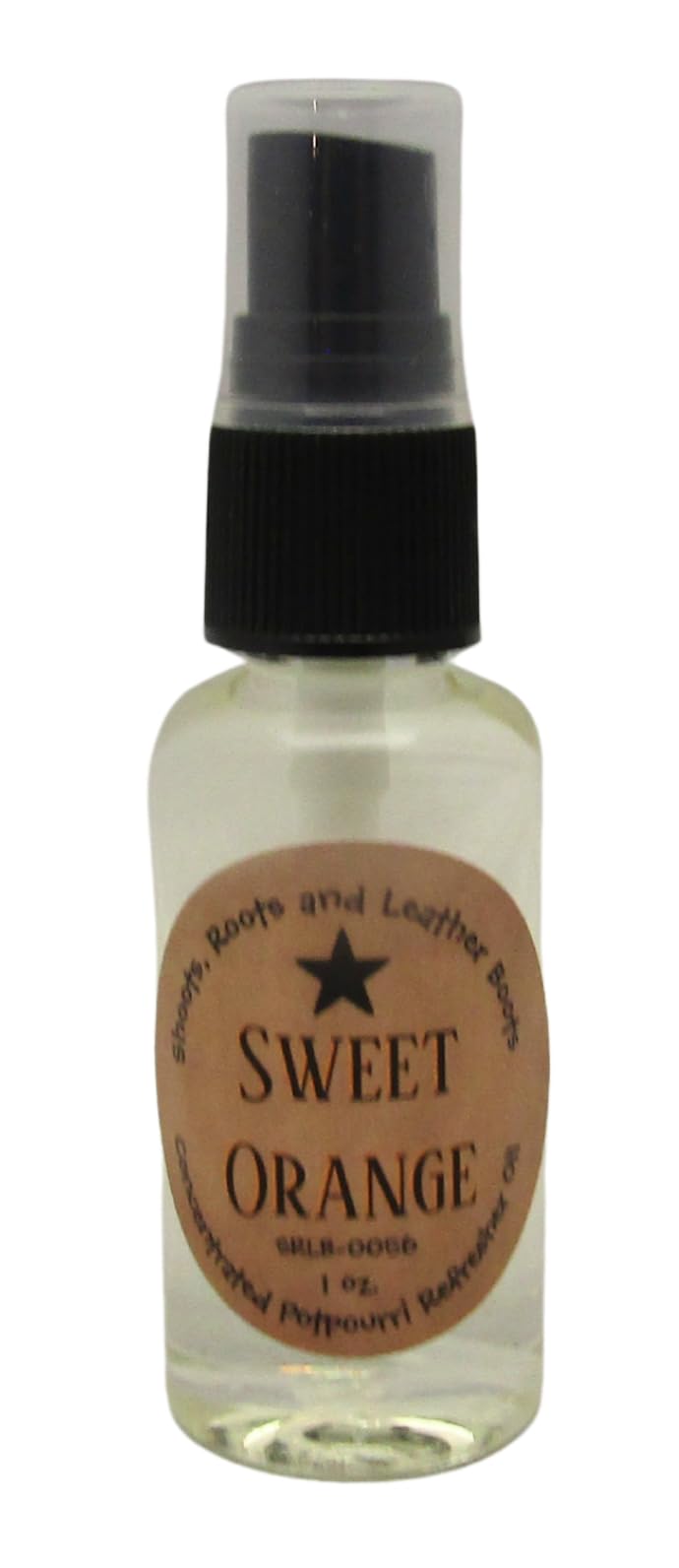 Shoots, Roots & Leather Boots Sweet Orange Potpourri Refresher Oil in clear bottle for a fresh citrus scent
