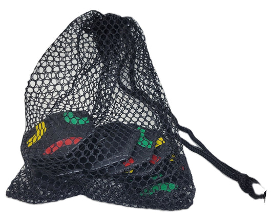 Tantrix replacement tiles pack in a black mesh drawstring bag for board game tile replacement