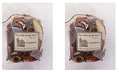 Old Candle Barn Cinnamon Potpourri for home in a clear bag with decorative label