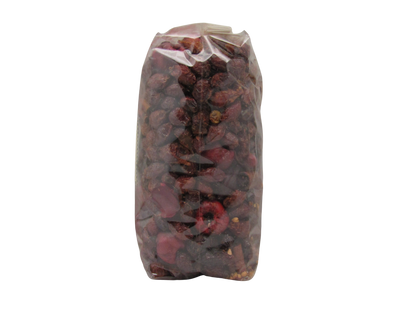 Old Candle Barn cinnamon rosehips potpourri in a clear bag showcasing natural dried ingredients