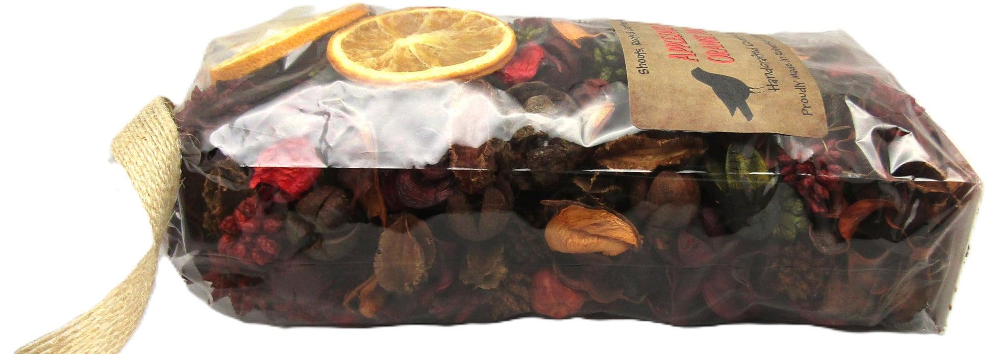 Shoots Roots Leather Boots home decor citrus scent potpourri with dried fruit and natural elements in clear packaging