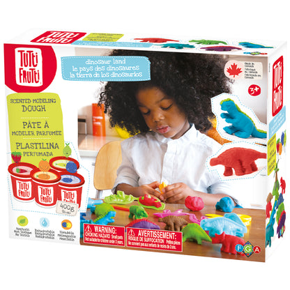 Family Games America dinosaur modeling dough kit with colorful scented dough and child shaping toy dinosaurs